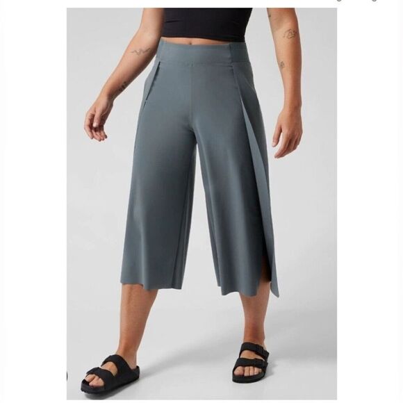 Athleta Cosmic Wrap Pant NEW Minimalist Grey Size 0 - Picture 1 of 16